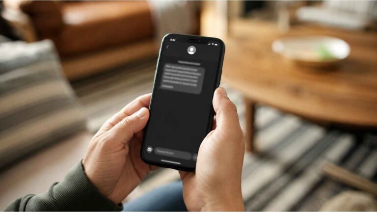 Persona revisando un posible fraude bancario en su teléfono móvil